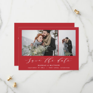 Scripttekst foto elegante moderne bruiloft save the date