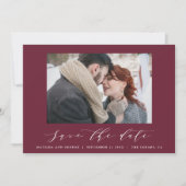 Scripttekst foto elegante moderne trouw save the date (Voorkant)