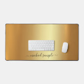 Scripttekst of naam Elegant Goud Modern Minimalist Bureaumat (Keyboard & Muis)