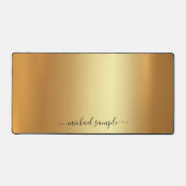 Scripttekst of naam Elegant Goud Modern Minimalist Bureaumat (Voorkant)