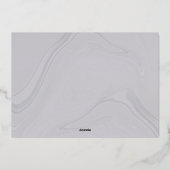 Scripttypografie Afstuderen fotokaart Folie Uitnodiging (Achterkant)