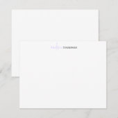 Scripttypografie Bleke Lavendel Notitiekaartje (Voorkant / Achterkant)