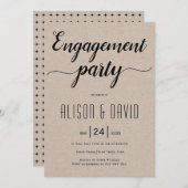 Scripttypografie rustige bruiloft-verlofpartij kaart (Voorkant / Achterkant)