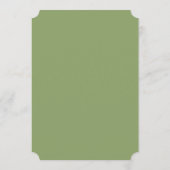 Scripttypografie Sage Green Trouw Menu Kaart (Achterkant)
