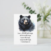 Scripture 1 Corinthians 13:4 Love is Briefkaart (Staand voorkant)