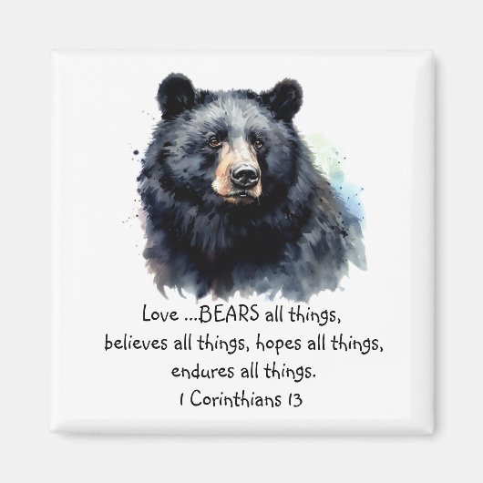 Scripture 1 Corinthians 13:4 Love is Magneet (Voorkant)