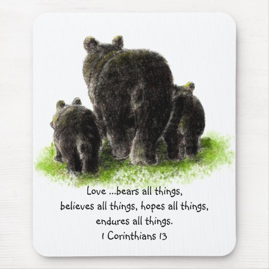 Scripture 1 Corinthians 13:4 Love is Muismat (Voorkant)