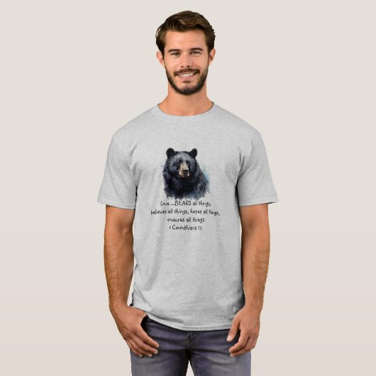 Scripture 1 Corinthians 13:4 Love is T-shirt (Voorkant volledig)