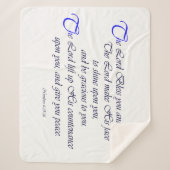 Scripture Blessing Lord Bless You Sherpa Blanket Deken (Voorkant)