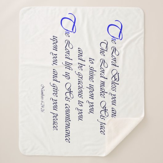 Scripture Blessing Lord Bless You Sherpa Blanket Sherpa Deken (Voorkant)