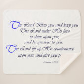 Scripture Blessing Lord Bless You Sherpa Blanket Sherpa Deken (Voorkant (horizontaal))