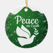 Scripture Christian Faith Festive Green 🕊⛪️ 🎄 Keramisch Ornament (Voorkant)