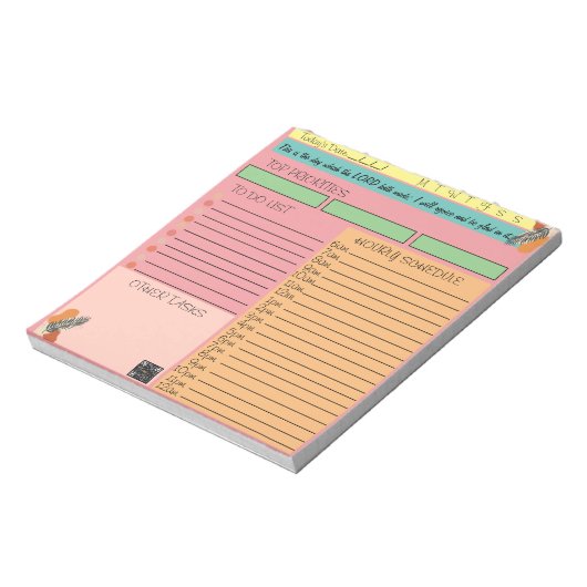 Scripture Daily Task Notitieblok Dit is de dag roz (Linkerzijde)