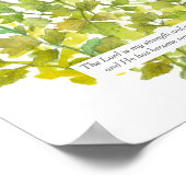 Scripture Exodus 15:2 Bijbelverse primrose Flowers Poster (Hoek)