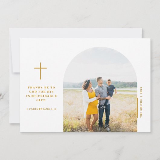 Scripture Faith kerstkaart 2 COR 9:15 (Voorkant)