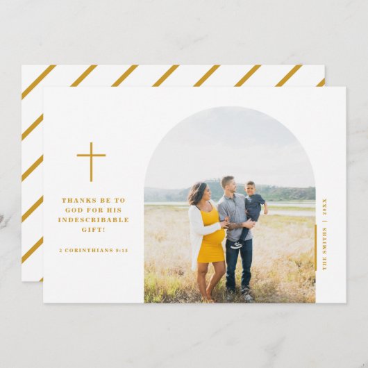 Scripture Faith kerstkaart 2 COR 9:15 (Voorkant / Achterkant)