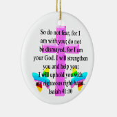 SCRIPTURE ISAIAH 41:10 ONTWERP KERAMISCH ORNAMENT (Rechts)