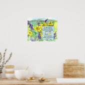 Scripture Isaiah 51:3 Desert Lupines Wildflowers Poster (Keuken)