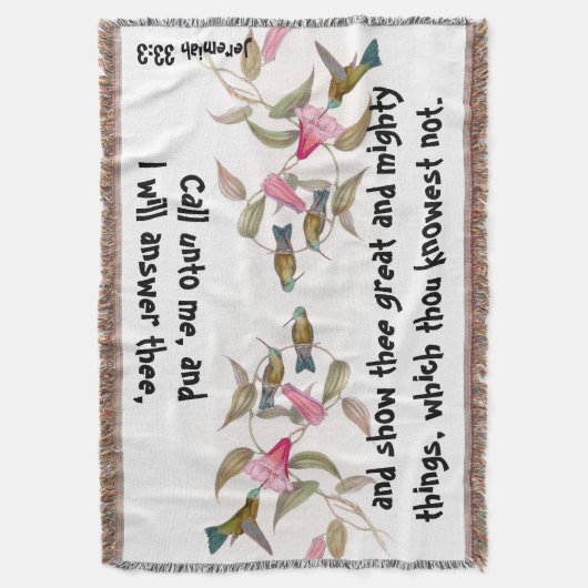 Scripture Jeremiah 33:3 de Blanket van de Throw Deken (Voorkant Verticaal)