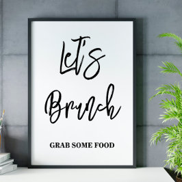 Scripture Let's brunch Vrijgezellenfeest Sign Poster