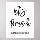 Scripture Let's brunch Vrijgezellenfeest Sign Poster (Voorkant)