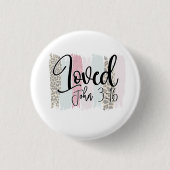 Scripture Loved John 3:16 Ronde Button 3,2 Cm (Voorkant)