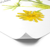 Scripture Matthew 19:26 Bijbelse Chamomile Poster (Hoek)