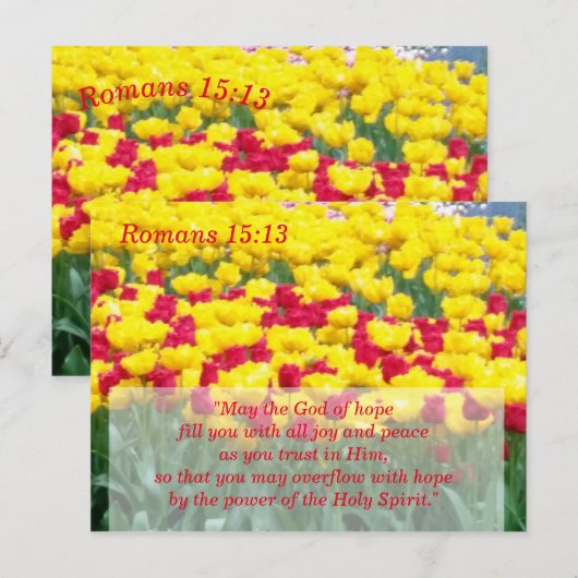 Scripture Meditation Card Romans 15:13 Briefkaart (Voorkant / Achterkant)