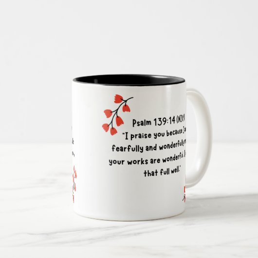 Scripture Mug  Tweekleurige Koffiemok (Voorkant rechts)