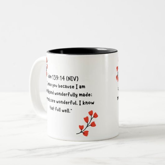 Scripture Mug Tweekleurige Koffiemok (Voorkant links)