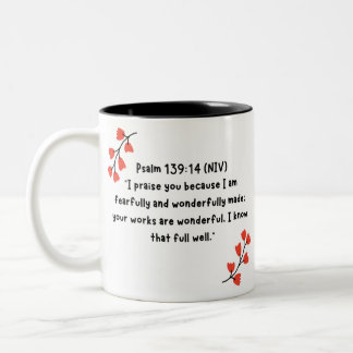 Scripture Mug  Tweekleurige Koffiemok