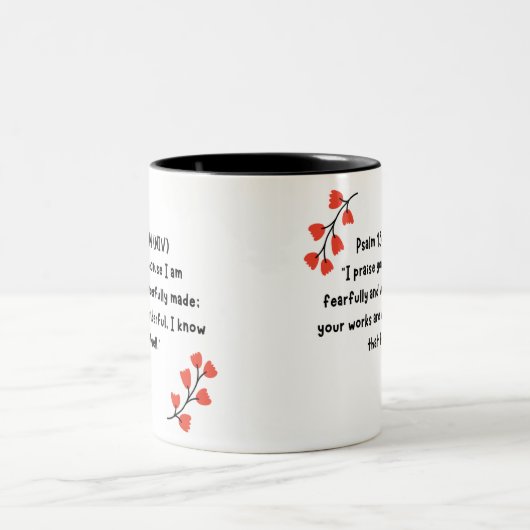 Scripture Mug  Tweekleurige Koffiemok (Center)
