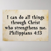 scripture philippians 4:13 poster (Voorkant)