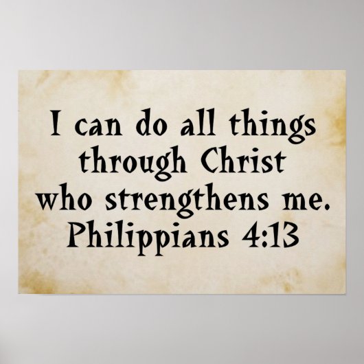 scripture philippians 4:13 poster (Voorkant)