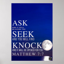 Scripture Poster Ask Seek Knock