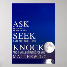 Scripture Poster Ask Seek Knock