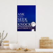Scripture Poster Ask Seek Knock (Keuken)