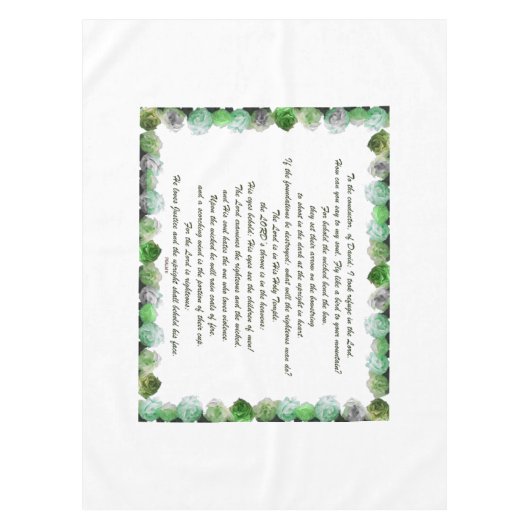 Scripture, Psalm 11, Bible Verse, Tafelkleed (Voorkant)