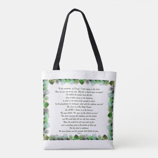 Scripture, Psalm 11, Bible Verse, Tote Bag (Achterkant)