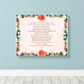 Scripture, Psalm 11, Botanic Canvas Afdruk (Insitu (Houten vloer))
