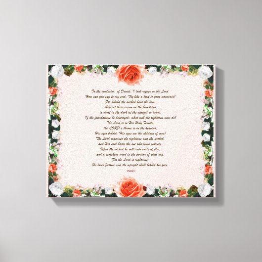 Scripture, Psalm 11, Botanic Canvas Afdruk (Voorkant)