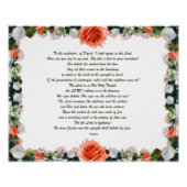 Scripture, Psalm 11, Botanic Perfect Poster (Voorkant)