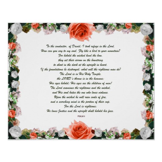 Scripture, Psalm 11, Botanic Perfect Poster (Voorkant)