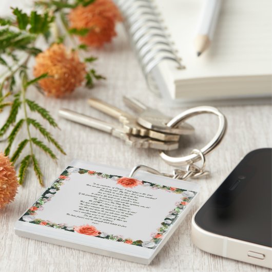 Scripture, Psalm 11, Botanic Sleutelhanger (Voorkant Rechts)