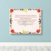Scripture, Psalm 11, Colorful Flower Canvas Afdruk (Insitu (Houten vloer))
