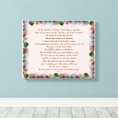 Scripture, Psalm 11, Colorful Roses Canvas Afdruk (Insitu (Houten vloer))