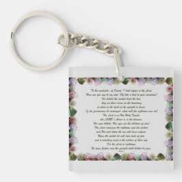 Scripture, Psalm 11, Colorful Roses Sleutelhanger