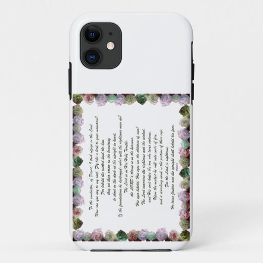Scripture, Psalm 11, Colorful Rozen Case-Mate iPhone Case (Achterkant)