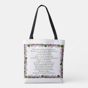 Scripture, Psalm 11, Colorful Rozen Tote Bag