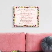 Scripture, Psalm 11, Flowerful Canvas Afdruk (Insitu (Woonkamer))